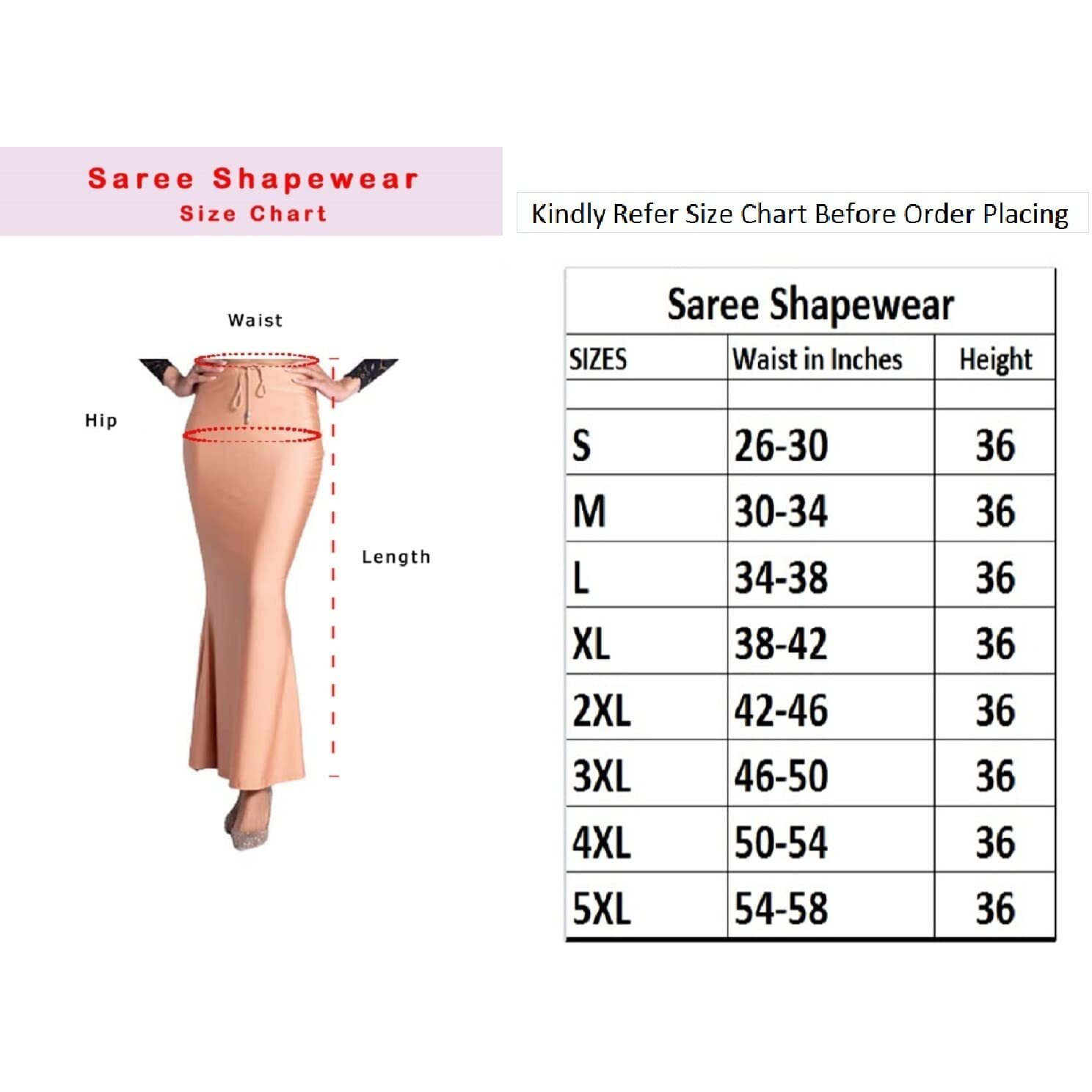 BENE DE Womens 4Way Spandex Blend Saree Shapewear Petticoat for Women, Shapers for Womens Sarees (Ice Peach - 3XL)