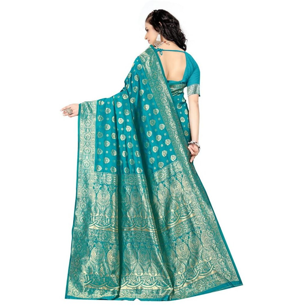Sugathari Womens Banarasi Saree Pure Kanjivaram Silk Saree Soft new ladies 2023 Design Wear Pattu Sarees Latest Cotton Party Sari collections With Blouse Piece for Wedding sadi (SAM PARI-161 RAMA)