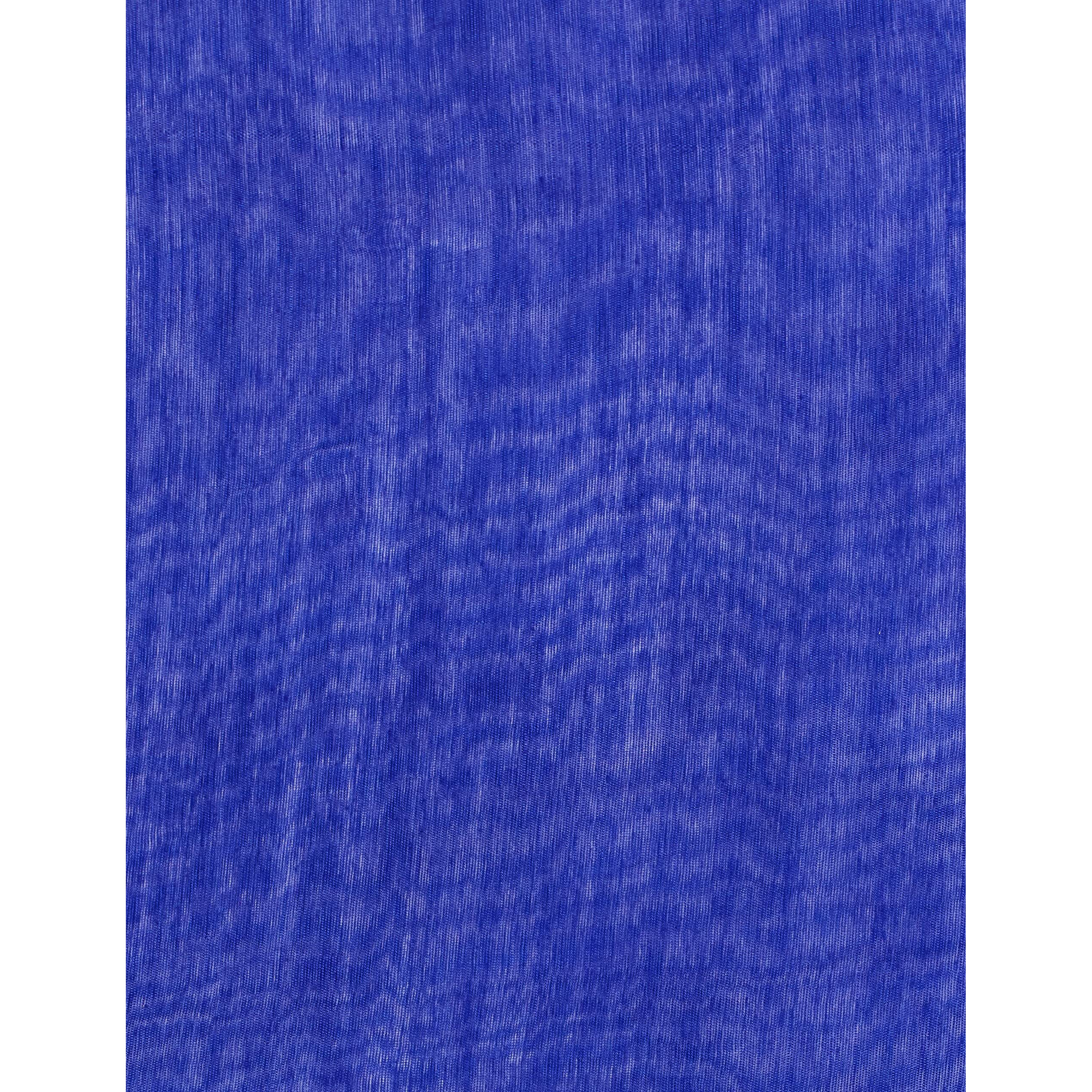 Satrani Womens Satin Cotton Saree (1805S324_Blue)