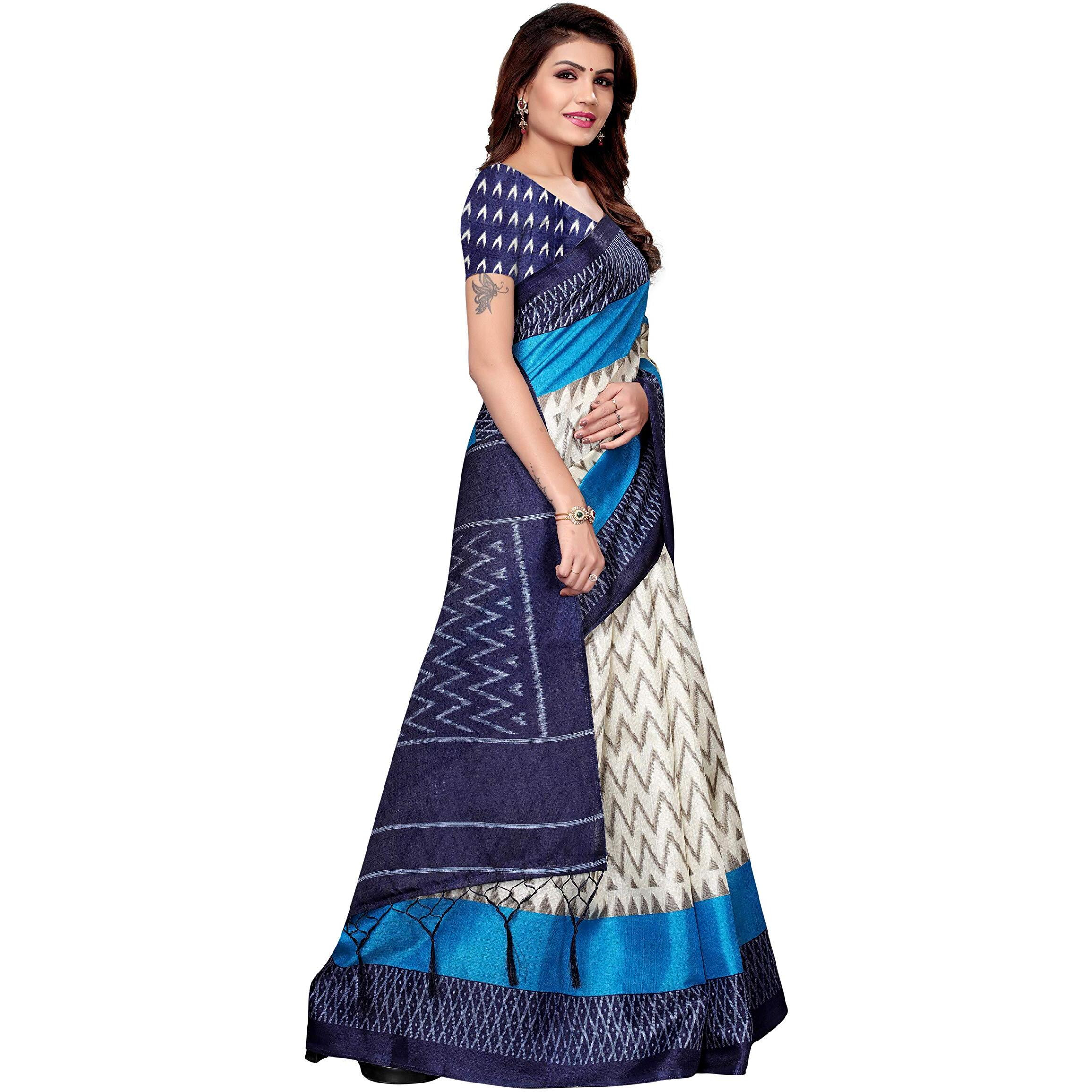 Yashika Art Silk with Blouse Piece Saree (SDPL-Insta_Navy_FS)