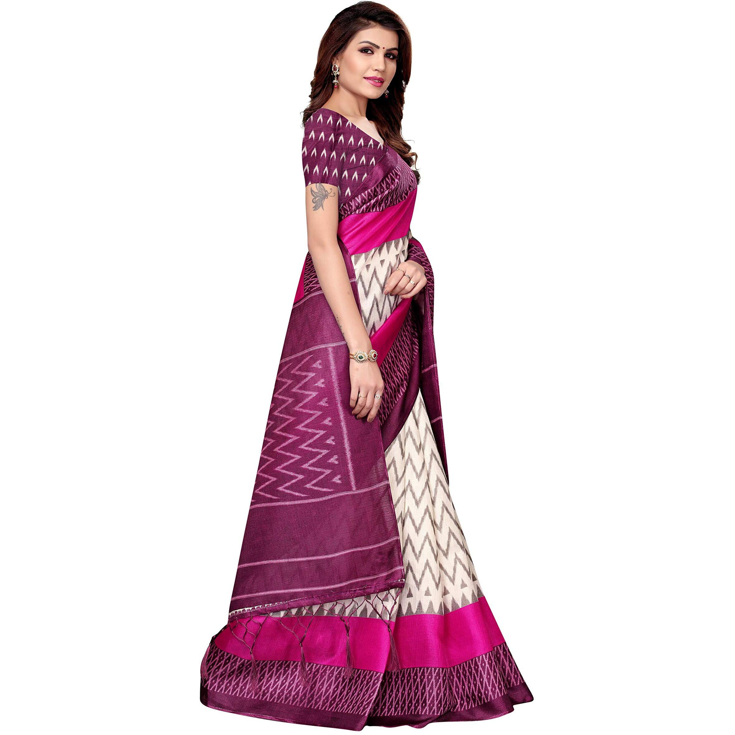 Yashika art silk with blouse piece Saree (SDPL-INSTA_ Wine_ FS)