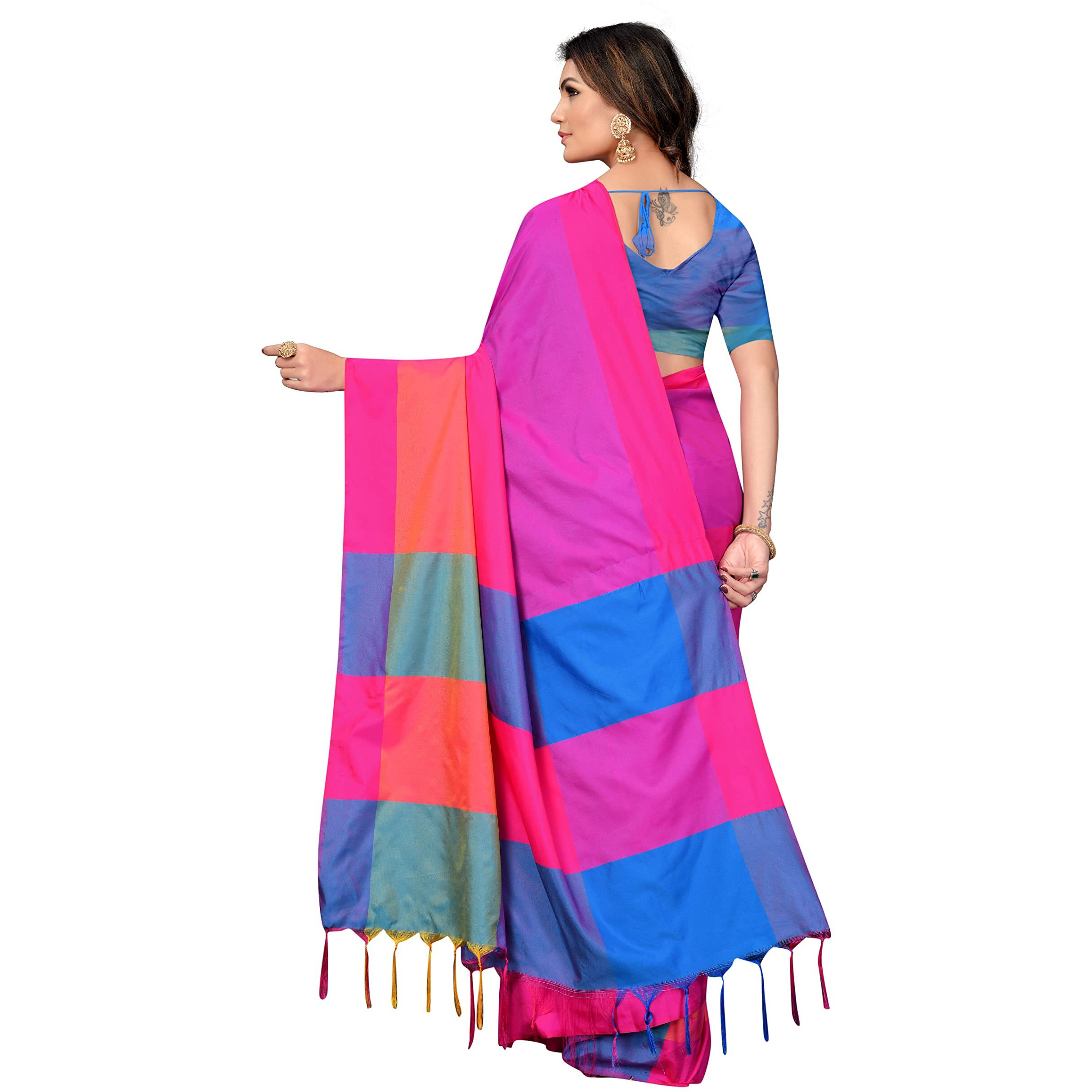 Silk ZoneWomens Soft Silk Uppada Woven Pattu Pink Saree(SZ-AURA-PN-433)