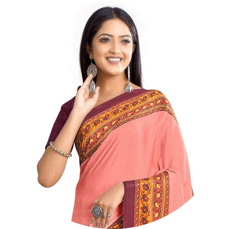 Jaanvi fashion Womens Crepe Saree With Unstitched Blouse Piece(pearl-silk-9006-c)