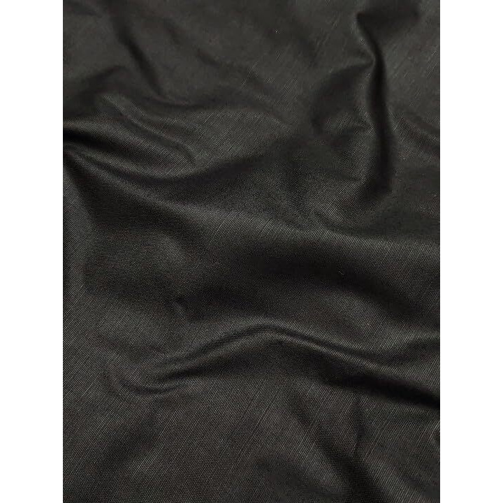 Sidhidata Womens Heavy Cotton Embroidery Work Unstitched Salwar Suit Dress Material With Bandhej/Bandhani Print Dupatta (DM Goli Mirror Black_Black_Free Size)