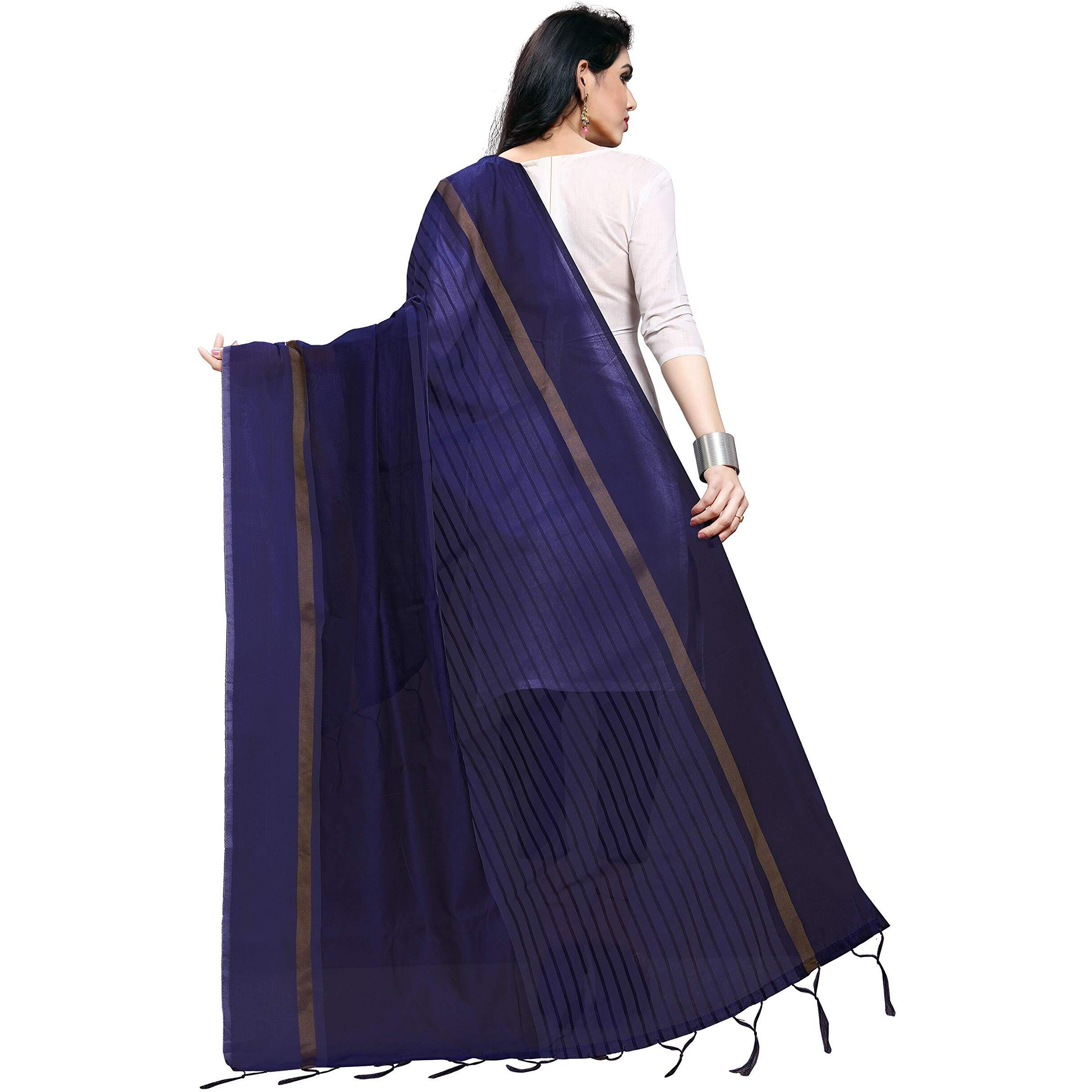 Sidhidata Womens Striped Cotton Dupatta (Dupatta Dabbang Dark Blue_Dark Blue_Free Size)