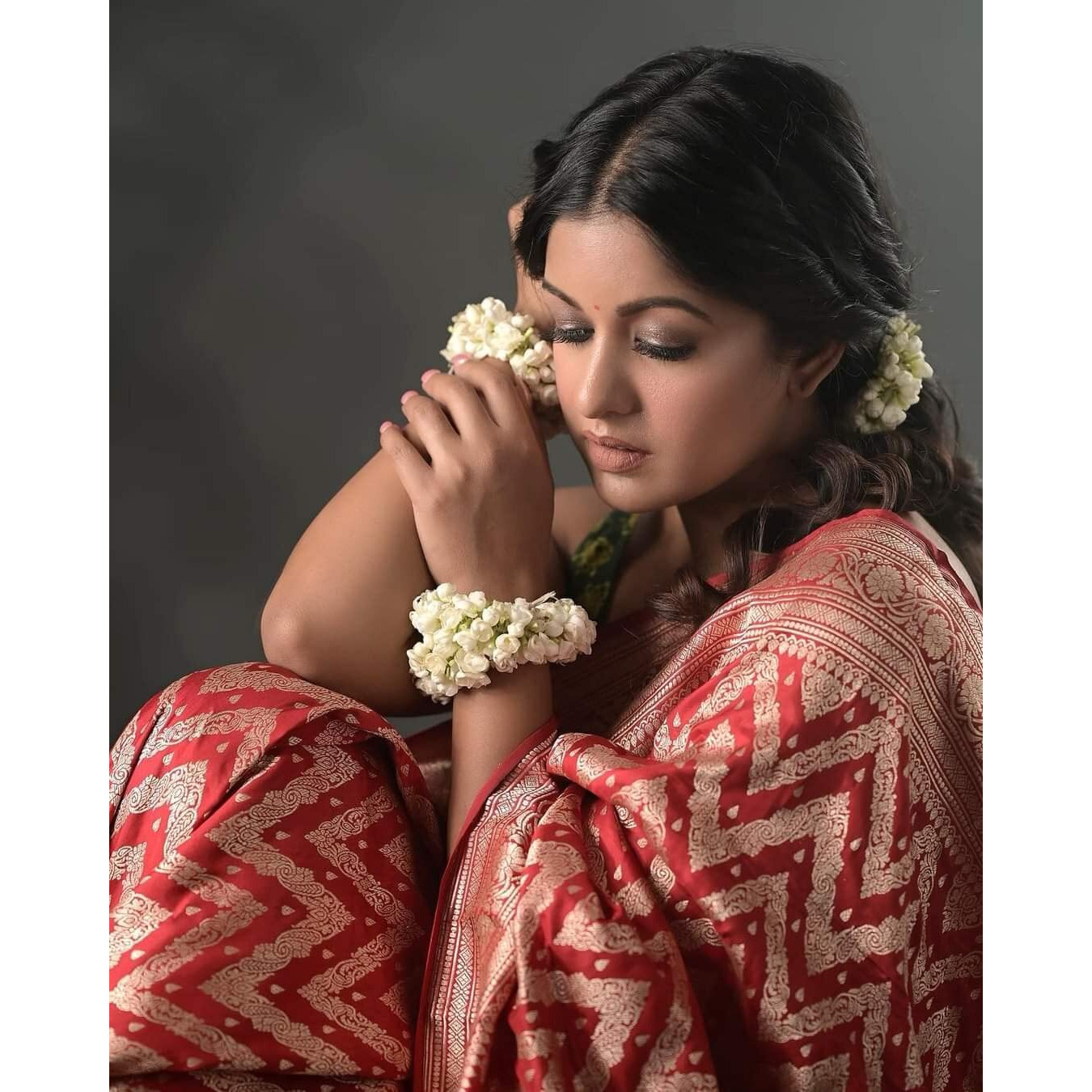 Sidhidata Womens Kanjivaram Jacquard Silk Saree With Unstitched Blouse Piece (Silk Ishita Red_Red_Free Size)