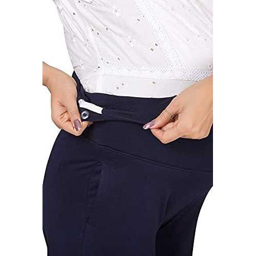 Easy Feed Womens Regular Fit Palazzos (PL-NAVY BLUE-M_Navy Blue_Medium)