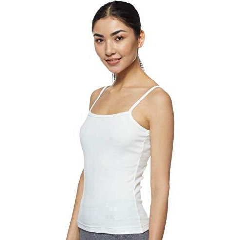 Jockey Snug Fit Low-Neck Thermal Spaghetti Top for Women 2501_Off White_L