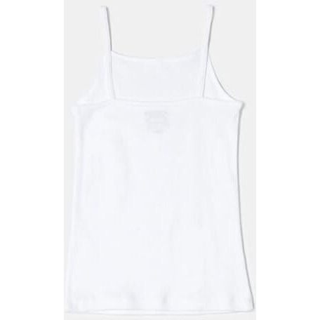 Jockey SG04 Girls Super Combed Cotton Rib Fabric Camisole with Regular Straps White