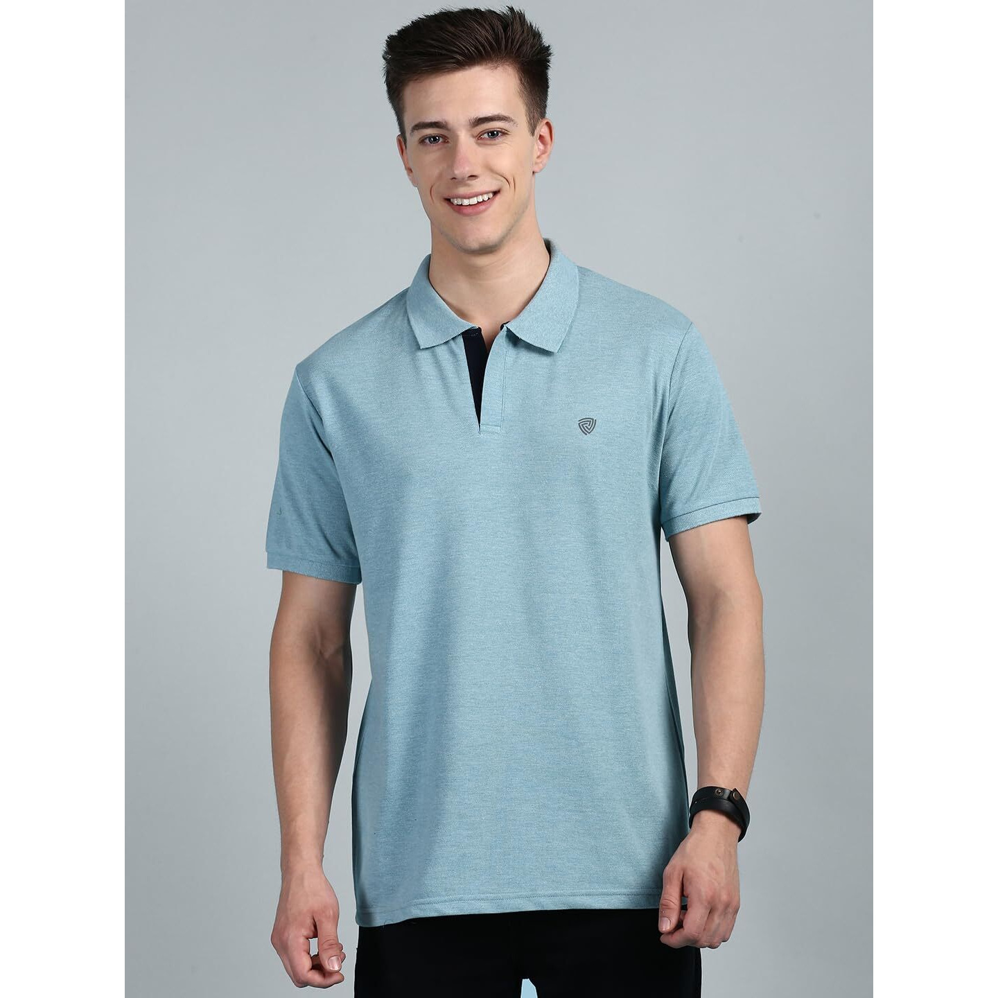 Lux Cozi Pack of 2 Pale Green and Ink Blue Regular fit Half Sleeves Polo Neck T-Shirt for Men |Polo Casual Tshirt for Men | 100% Combed Cotton - Colour Fresh Quick Dry Ultra Soft (Size  XX-Large)