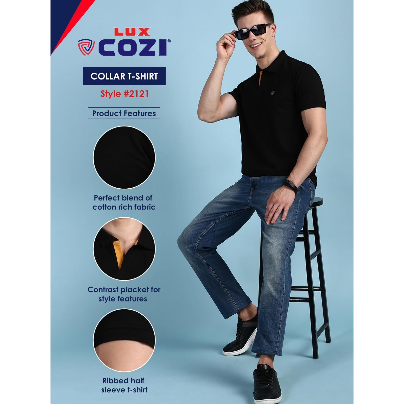 Lux Cozi Pack of 2 Coffee and Sea Green Regular fit Half Sleeves Polo Neck T-Shirt for Men |Polo Casual Tshirt for Men | 100% Combed Cotton - Colour Fresh Quick Dry Ultra Soft (Size  XX-Large)