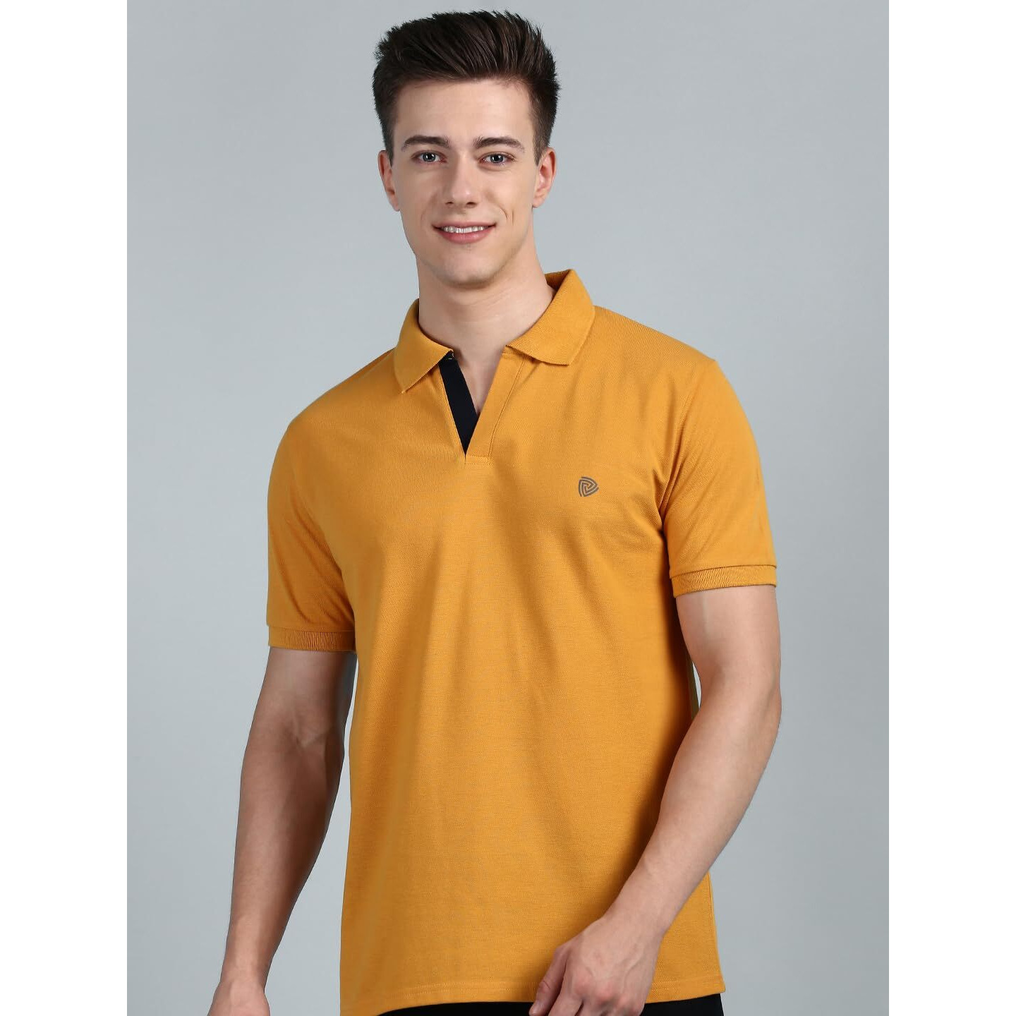 Lux Cozi Pack of 2 Mustard and Sea Green Regular fit Half Sleeves Polo Neck T-Shirt for Men |Polo Casual Tshirt for Men | 100% Combed Cotton - Colour Fresh Quick Dry Ultra Soft (Size  Small)