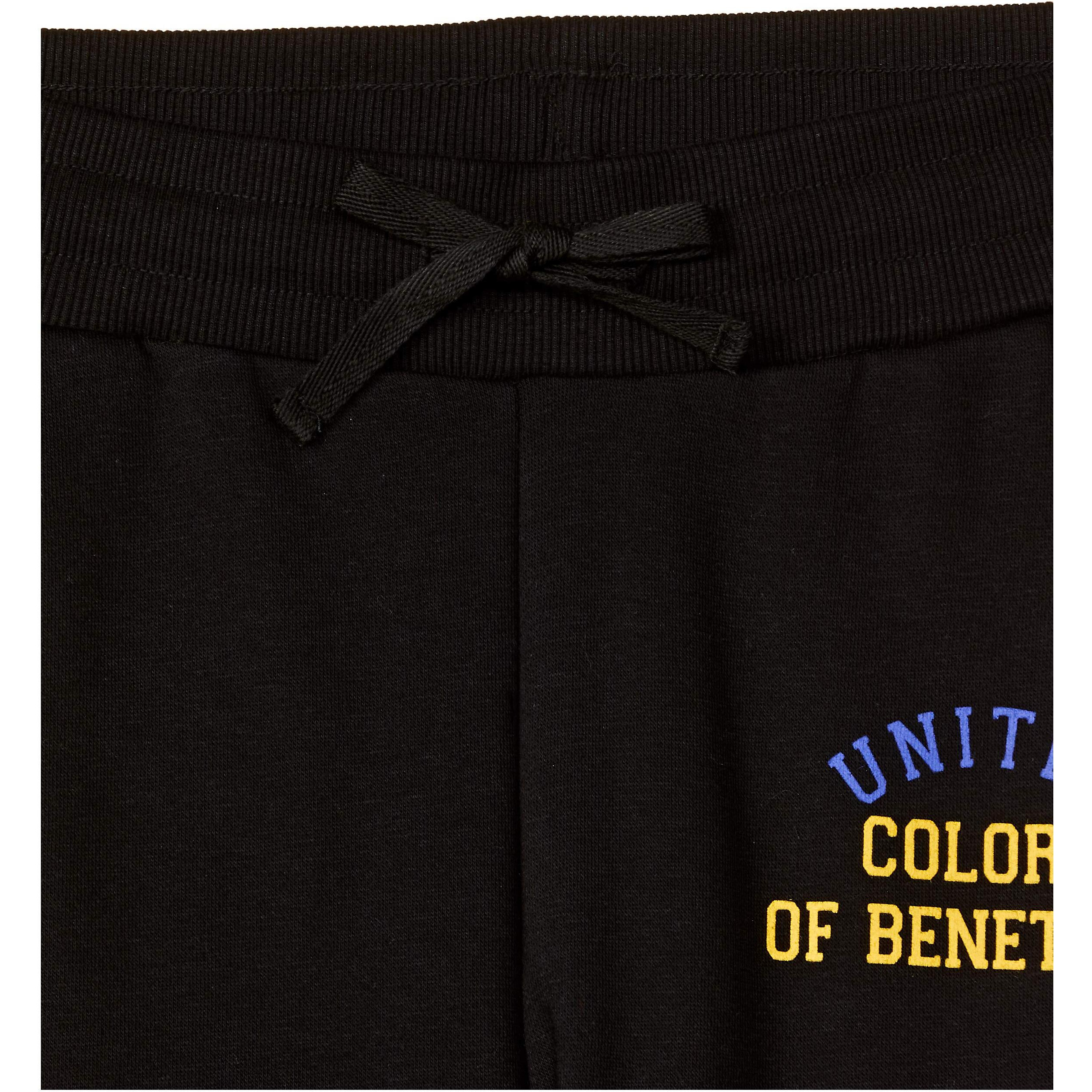 United Colors of Benetton Boys Regular Track Pants (30446ECOMI_Black_0Y)