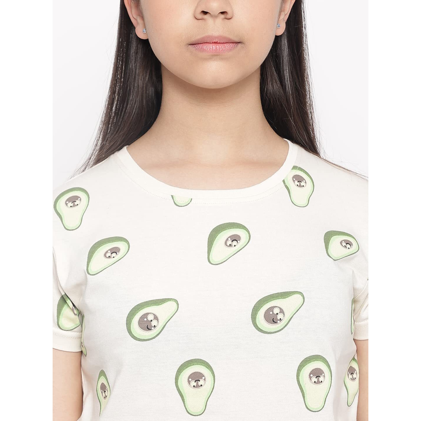 Lil Tomatoes Girls Cotton Night Suits Cream