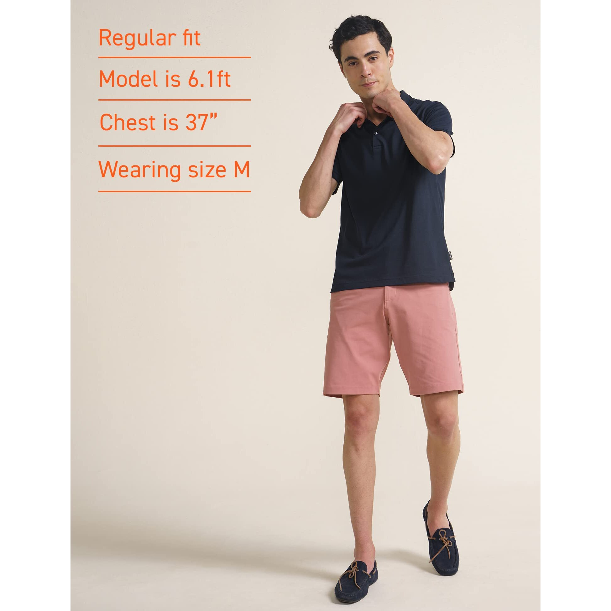DAMENSCH Constant Mens All-Degree Thermoregulating Pique 500 Day Polo T-Shirt - 2 btn -Pack of 1-True Navy-X-Large