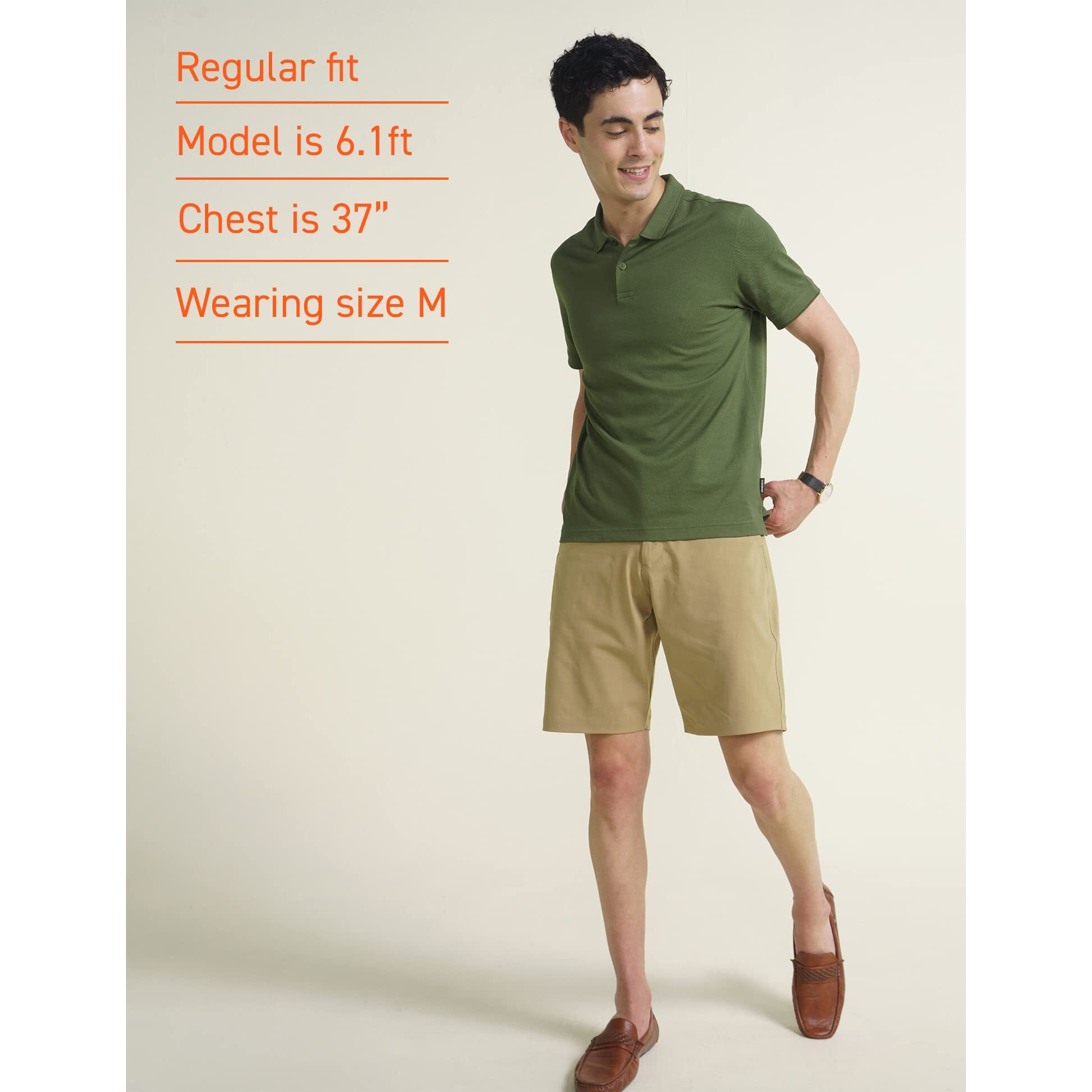 DAMENSCH Constant Mens All-Degree Thermoregulating Pique 500 Day Polo T-Shirt - 2 btn -Pack of 1-Forest Green-X-Large