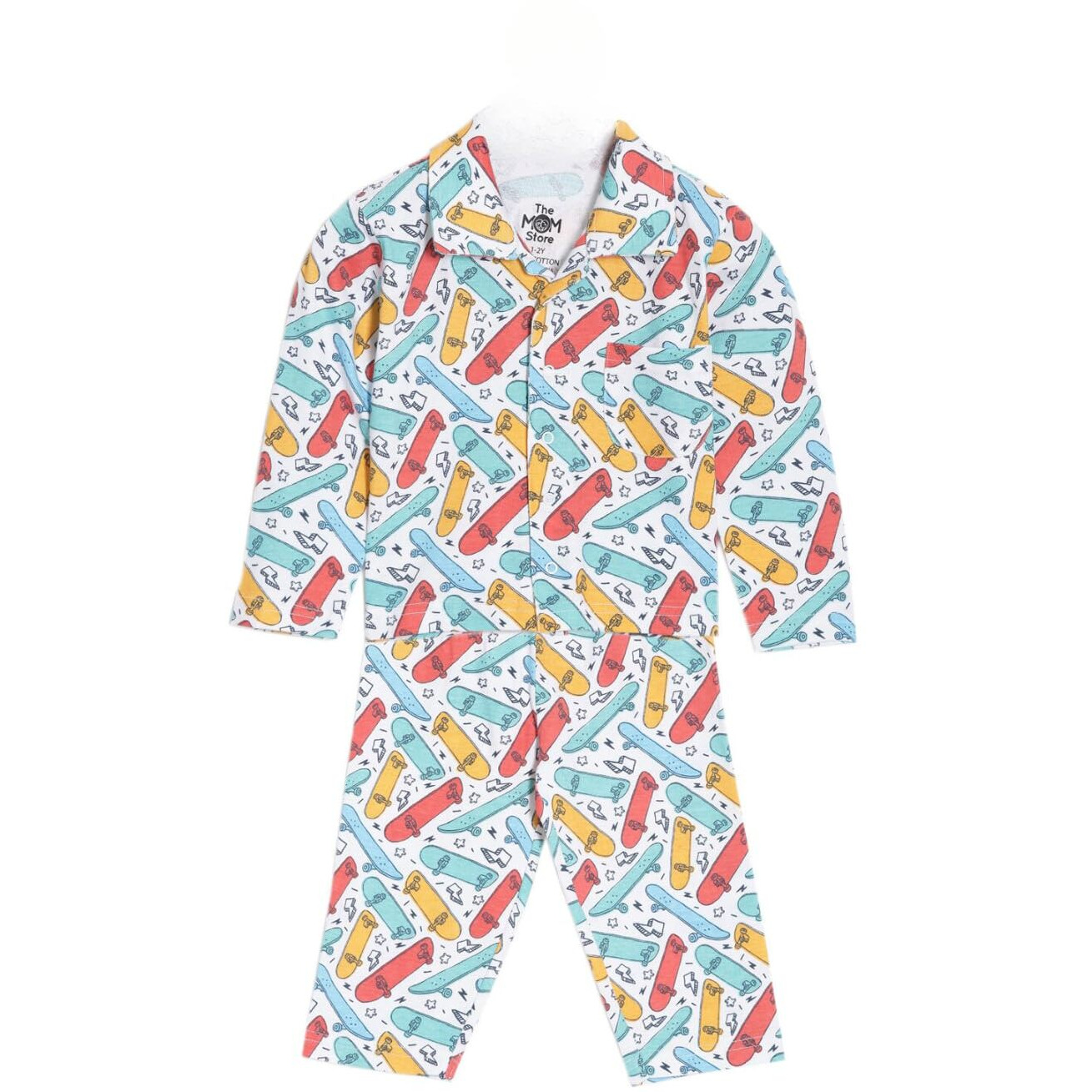 The Mom Store Baby Pajama Set | 100% Cotton | Nightwear | Sleepwear for Newborn and for Infant | Soft | Comfortable | Princess Party | for Boys and Girls| 6-12 Months | Ready to Skate |