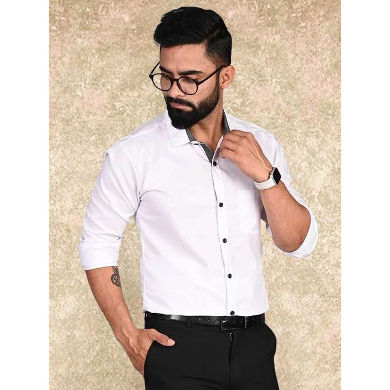 Tee Projekt Casual Shirt for Men Regular Fit Long Sleeve Shirt Suitable for Event Formal Wear