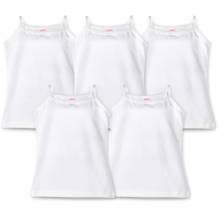 ARIEL Girls Cotton Full Slip (AR-G-SLIPS-P5-White-3-4 Years_White_3-4 Years)