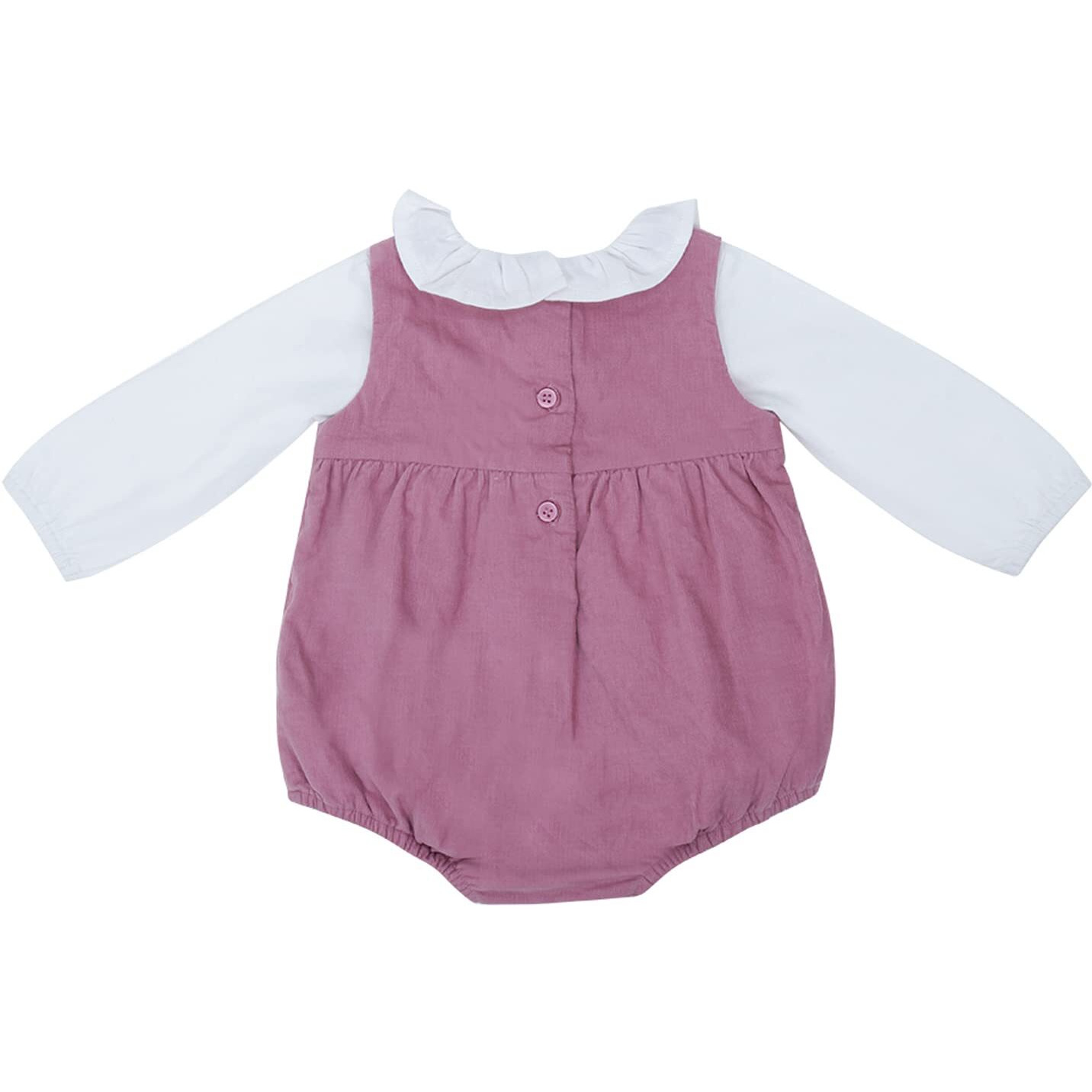 haus & kinder Baby Girl Frocks and Dresses with Tshirt Premium 100% Cotton for 18-24 Months (Blush)
