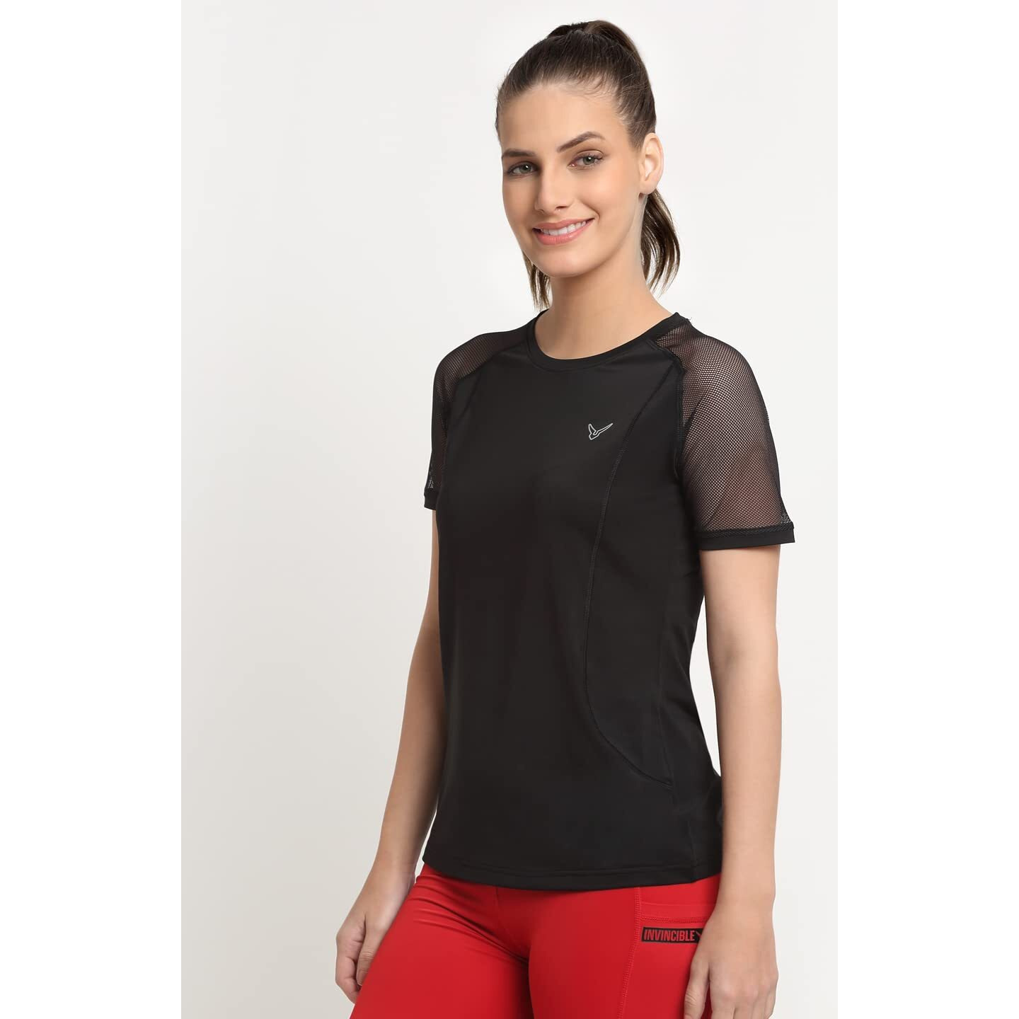 Invincible Womens Open Back Top (Black 41 Medium)