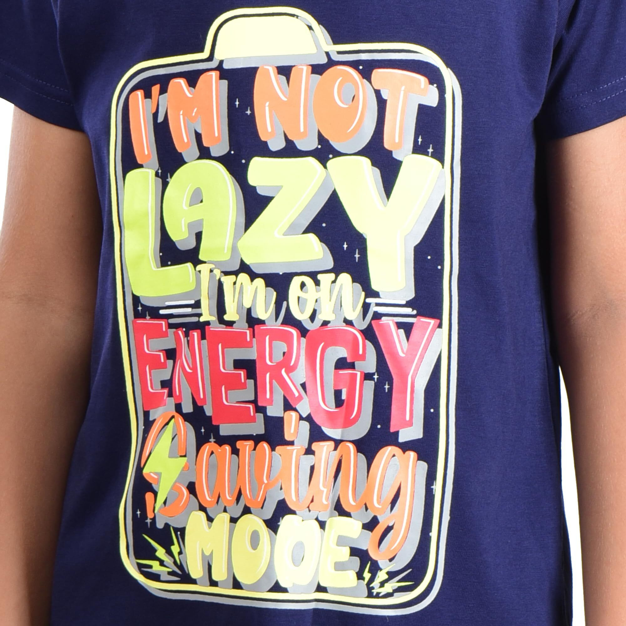 Clothe Funn Boys Co-Ordinate Set T-Shirt & Short Set Navy & Acid Green 11-12 Years
