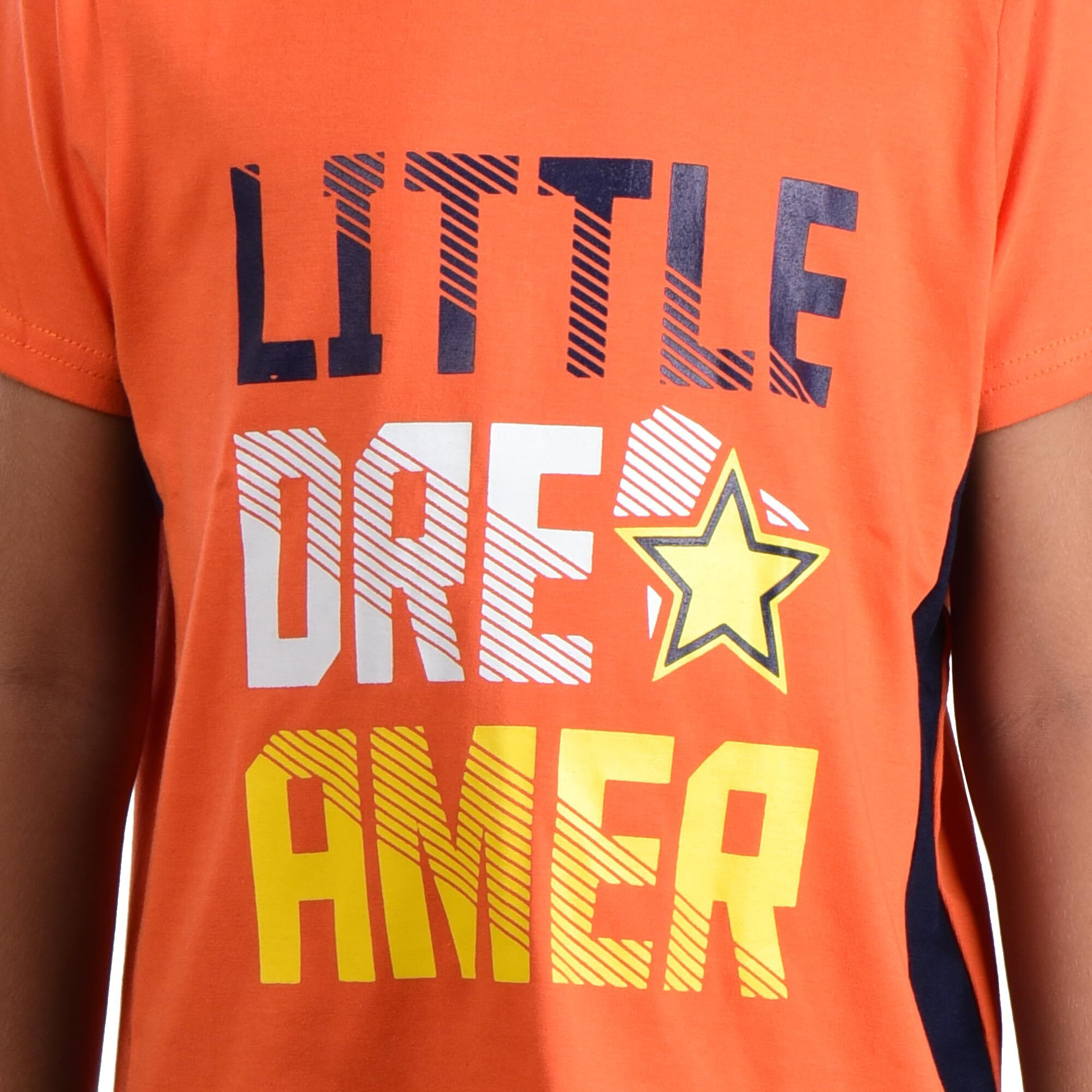 Clothe Funn Boys Co-Ordinate Set Orange & Navy 7-8 Years