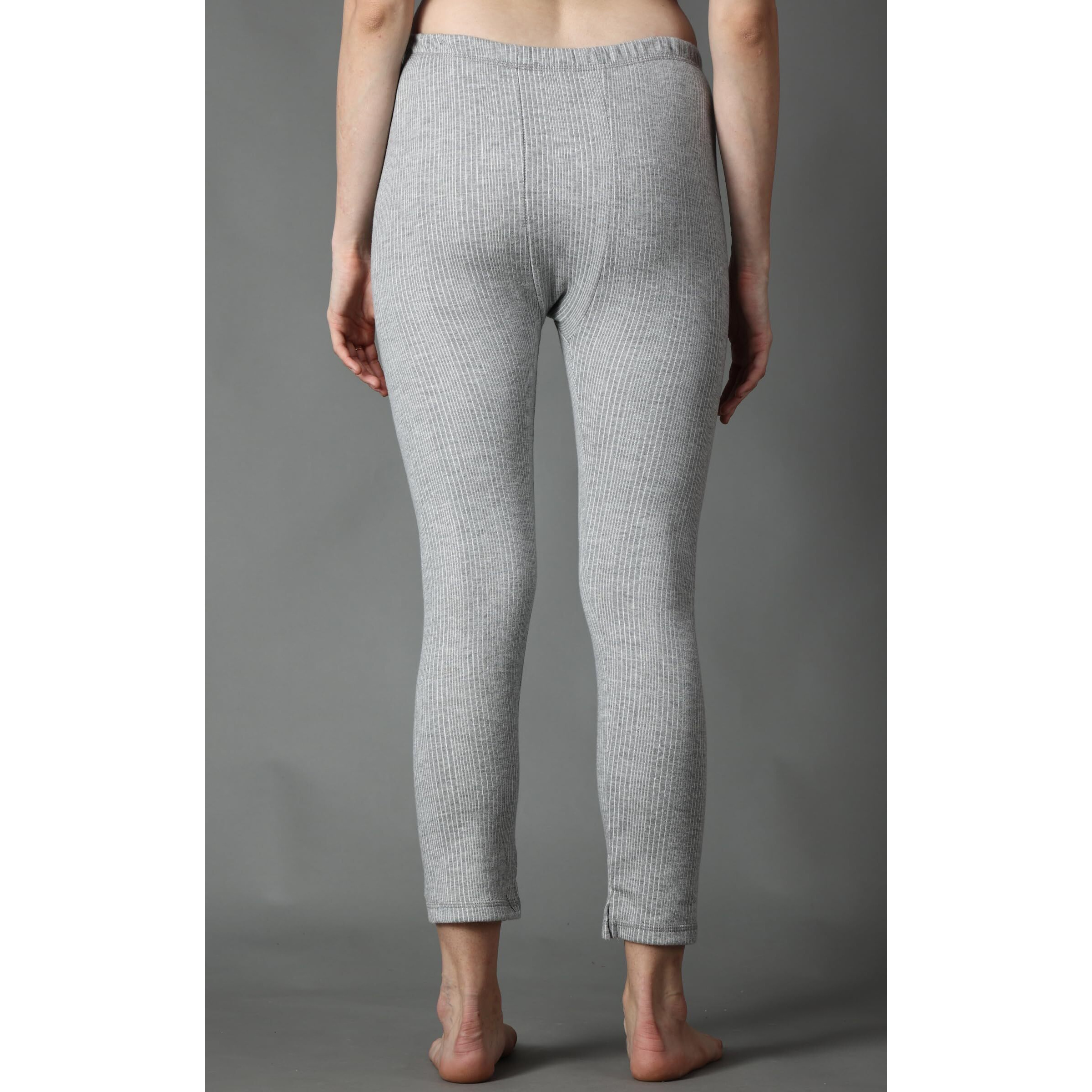 Wearslim Winter Thermal Bottom Underwear for Women | Ultra Soft Winter Warmer Inner Wear Johns Pant Lower Color - Grey (Size - Small)