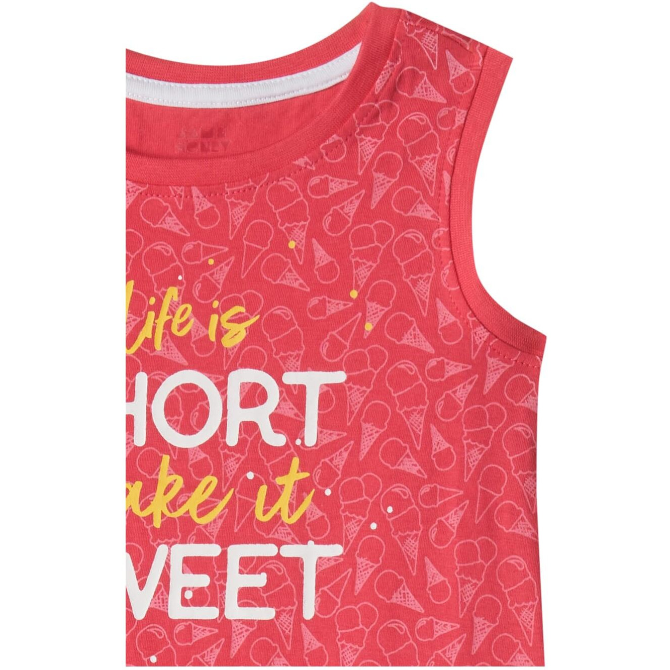 Amazon Brand - Jam & Honey Girls 100% Cotton Printed Knee Length Sleeveless Dress | Age 2-12 Years