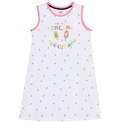 Amazon Brand - Jam & Honey Girls 100% Cotton Printed Knee Length Sleeveless Dress | Age 2-12 Years