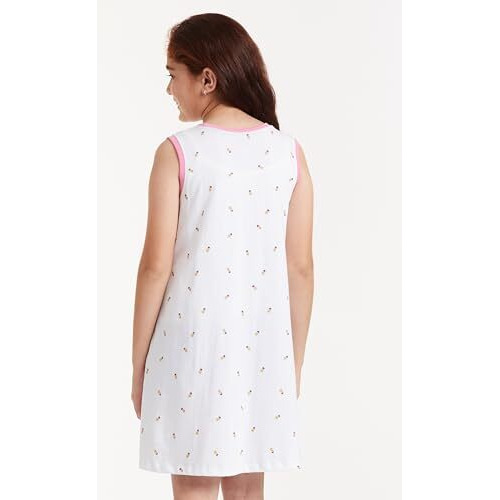 Amazon Brand - Jam & Honey Girls 100% Cotton Printed Knee Length Sleeveless Dress | Age 2-12 Years