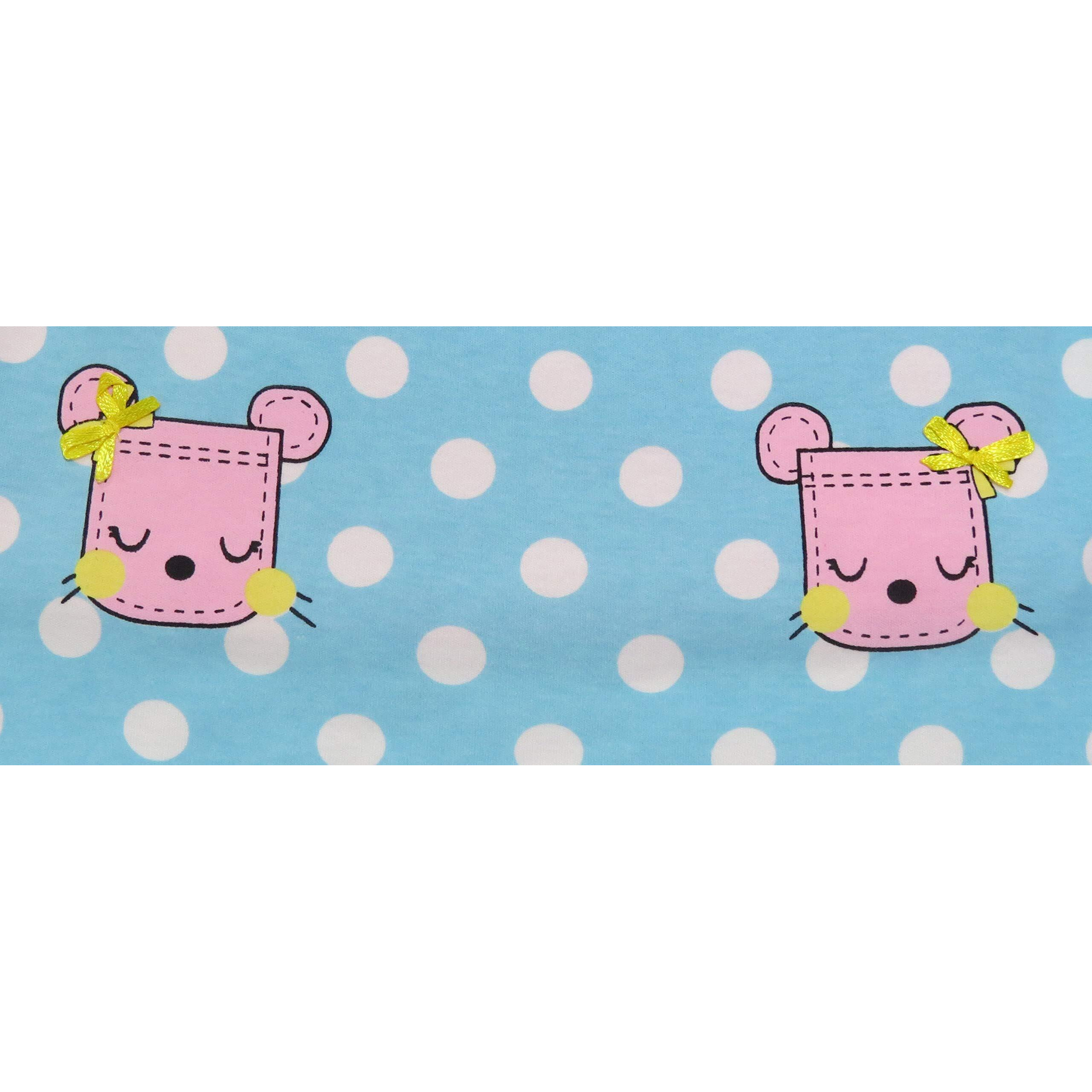 Clothe Funn Baby-Girls Cotton Pinafore Knee-Length Dress (NBFRK413BP1824_T.Blue Pink