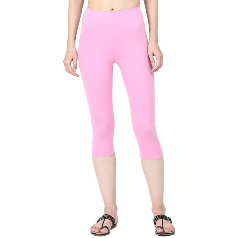 Robinbosky Premium Cotton Lycra Stretchable Capris Leggings (MPinkLady)