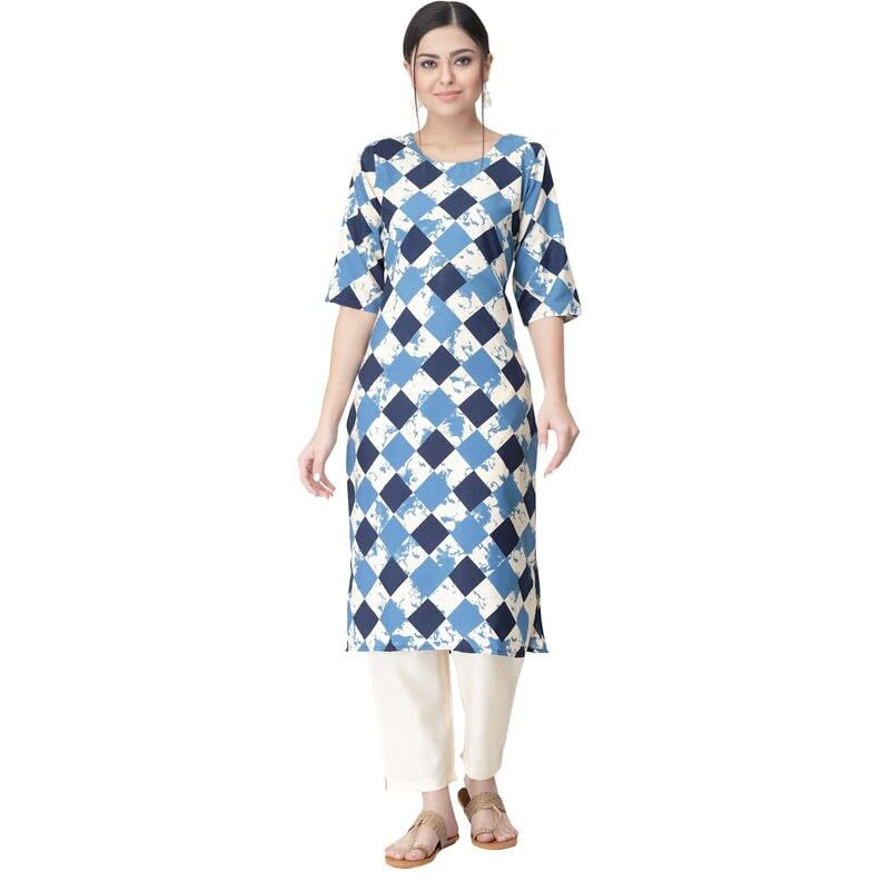 Pinkmint Kurta Set for Women Cotton Printed Straight Kurta with Pant (Pack of 1)