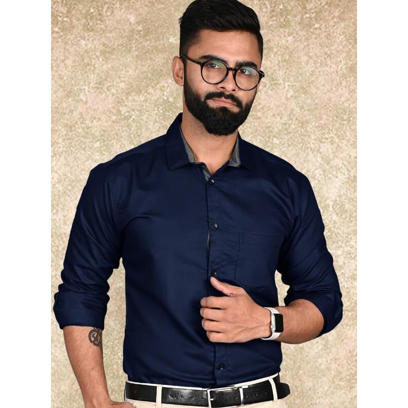 Tee Projekt Casual Shirt for Men Regular Fit Long Sleeve Shirt Suitable for Event Formal Wear
