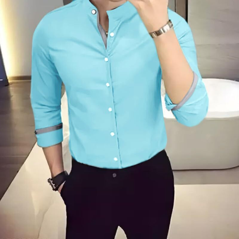 Tee Projekt Casual Cotton Long Sleeve Shirt for Men Formal Wear Regular Wear