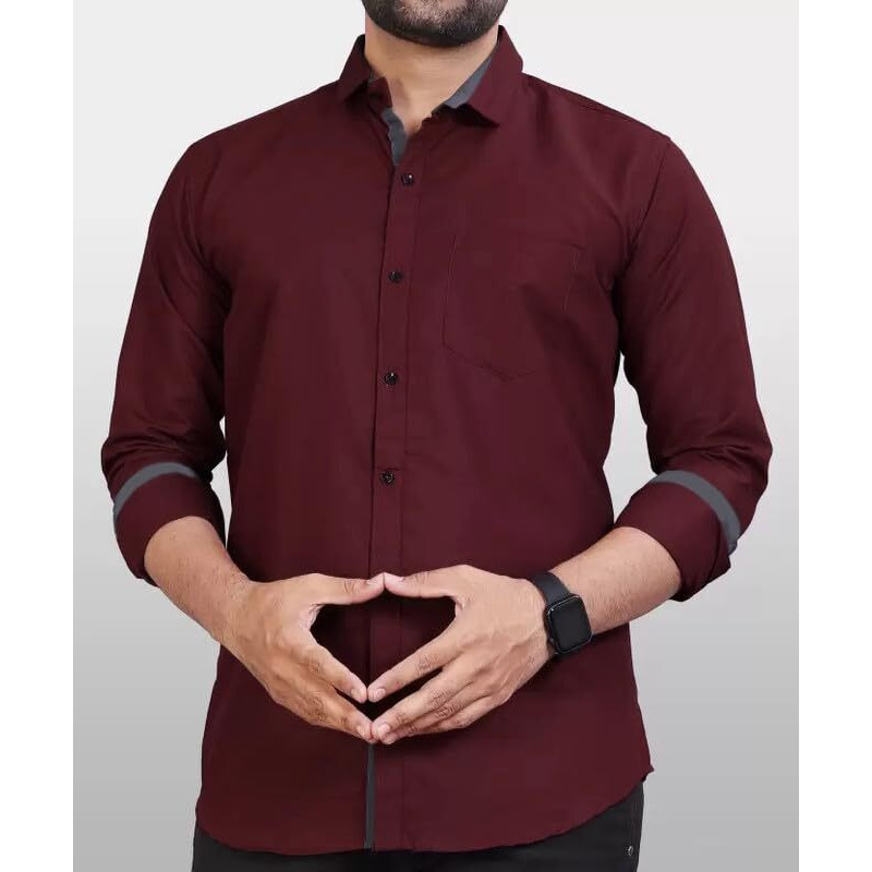Tee Projekt Casual Cotton Long Sleeve Shirt for Men Formal Wear Regular Wear