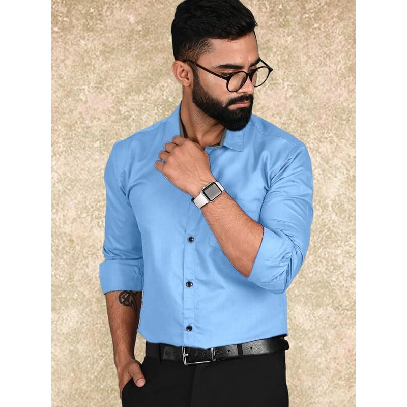 Tee Projekt Casual Shirt for Men Regular Fit Long Sleeve Shirt Suitable for Event Formal Wear