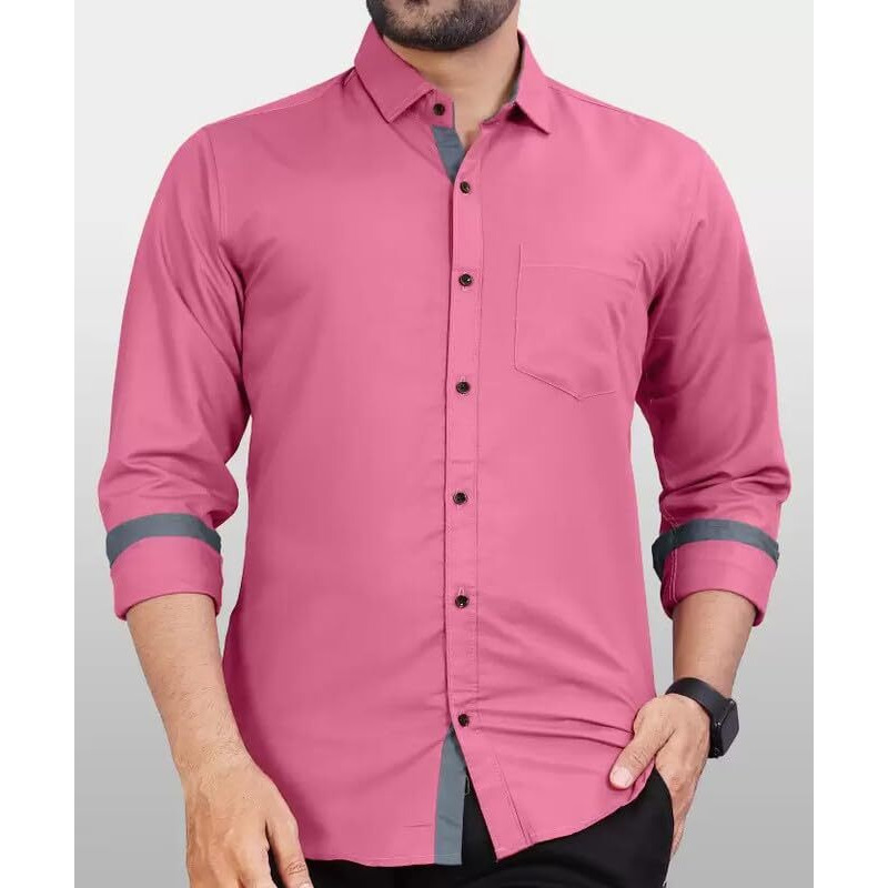 Tee Projekt Casual Cotton Long Sleeve Shirt for Men Formal Wear Regular Wear