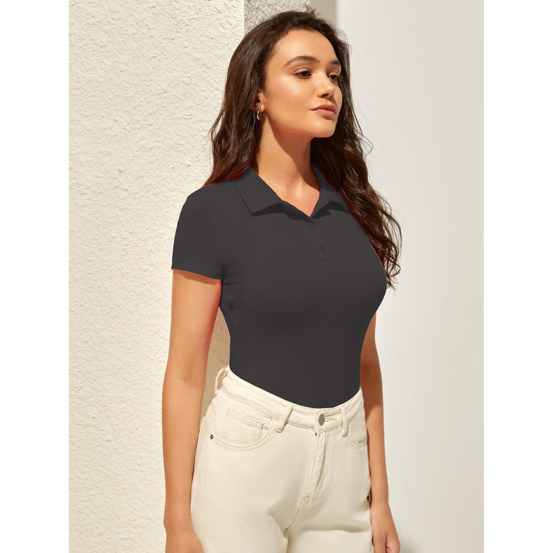 Sugathari Womens & Girls Black Short Sleeve Top for Women Tops T-Shirts for Girls (TOP 44 Black XL)