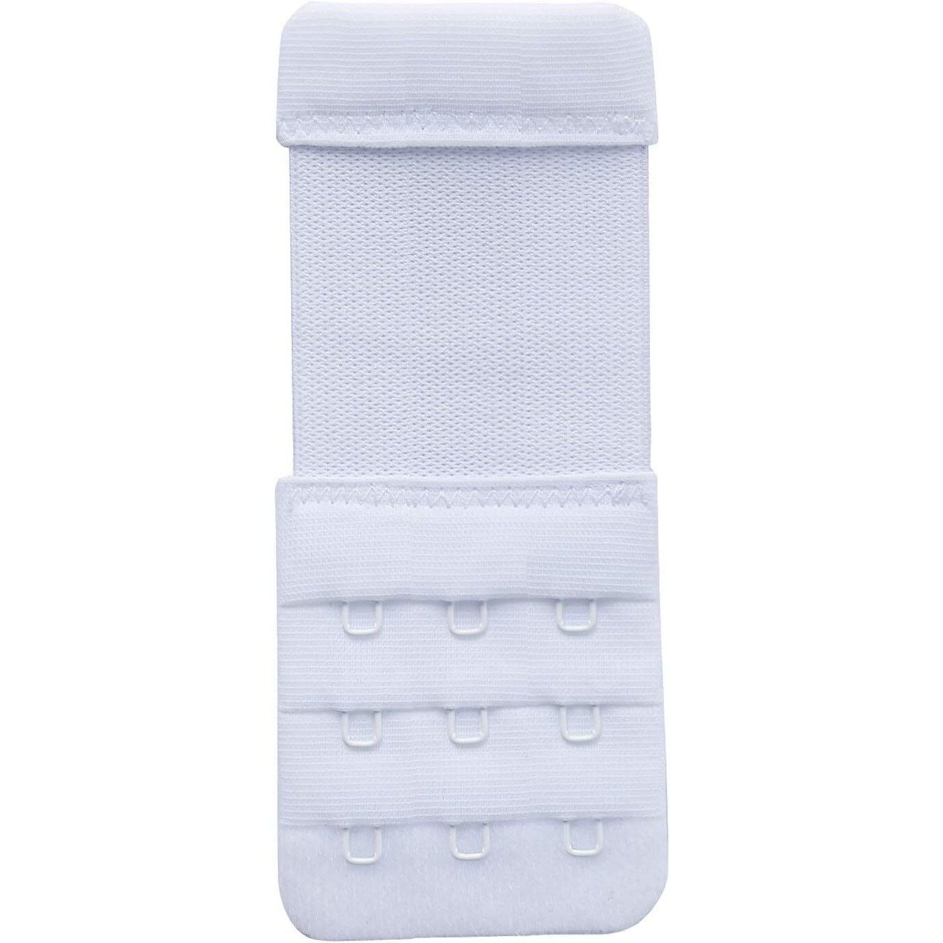 Bureaucrat Elastic Bra Hook Extender-(2 Hook/3 Eye & 3 Hook/3 Eye) with Extra Elastic- Increase Band Length-Bra Hook Extender Combo for Women (3 Hooks -(White Pack of 12))