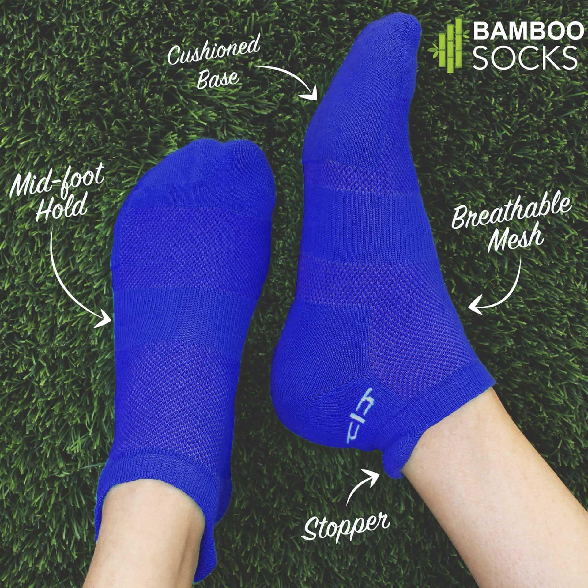 HEELIUM Bamboo Socks for Men Ankle Length Anti-Odour & Breathable Padded Base & Anti-bacterial Softer than Cotton Made in India