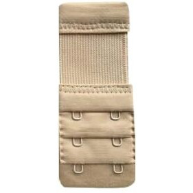 Bureaucrat Elastic Bra Hook Extender-(2Hook/3 Eye & 3Hook/3Eye) with Extra Elastic- Increase Band Length-Bra Hook Extender Combo for Women (2 Hooks-(BeigePack of 2))