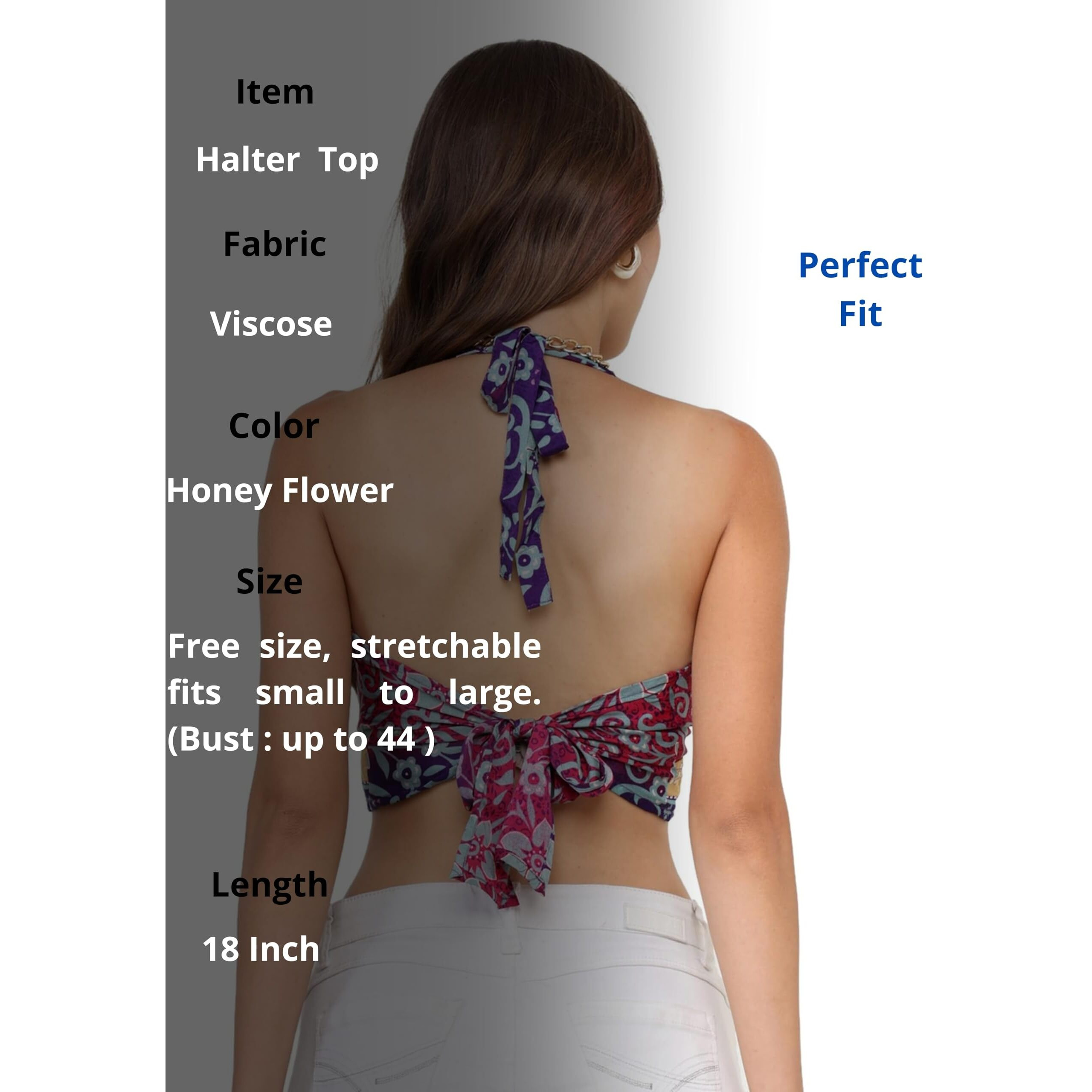 KE Kanha Exports Womens Halter Top - Chic and Comfortable Fashion for Any Occasion (Violent Violet 2965)