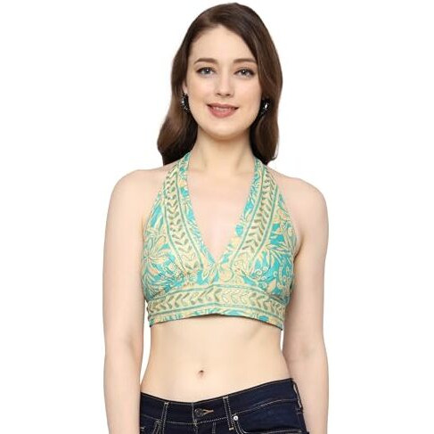 KE KanhaExports Womens Halter Regular Fit Top - Chic And Comfortable Fashion For Any Occasion (Top10) Small