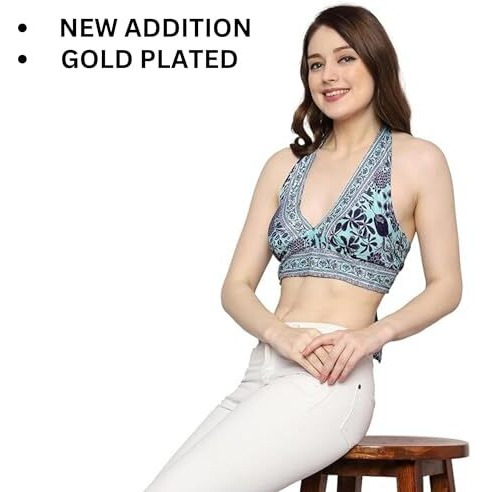 KE Kanha Exports Womens Halter Top - Chic and Comfortable Fashion for Any Occasion (2965 I)