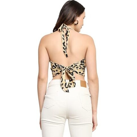 KE Kanha Exports Womens Halter Top - Chic and Comfortable Fashion for Any Occasion (Baby Pink)