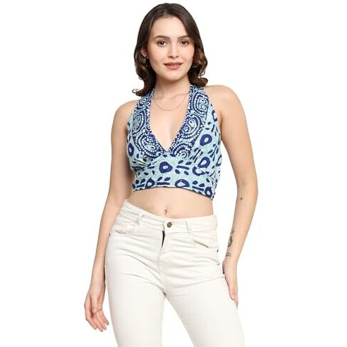 KE KanhaExports Womens Halter Regular Fit Top - Chic And Comfortable Fashion For Any Occasion (2965 G)