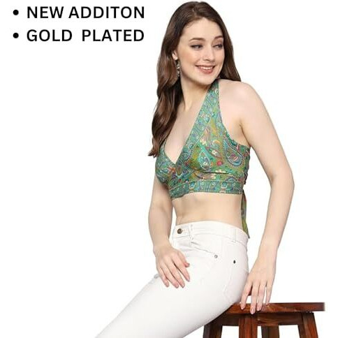 KE Kanha Exports Womens Halter Top - Chic and Comfortable Fashion for Any Occasion (Halter TOP 1.3)