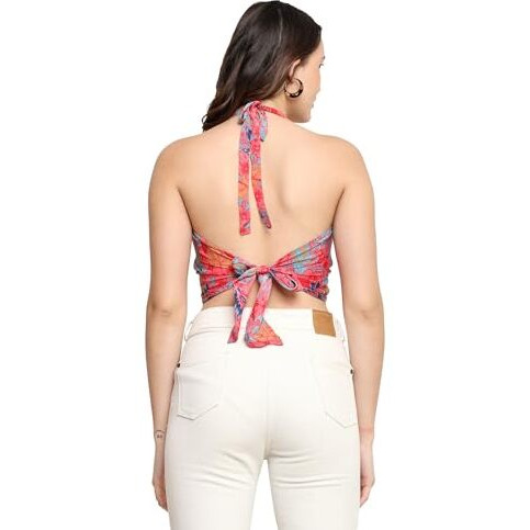 KE KanhaExports s Womens Halter Relaxed Fit Top - Chic And Comfortable Fashion For Any Occasion Free Size